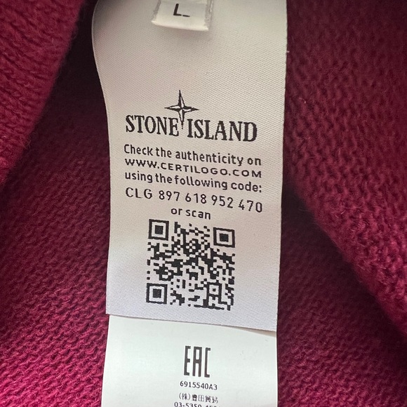 Stone Island Wool Sweater. Size Large - Picture 3 of 3